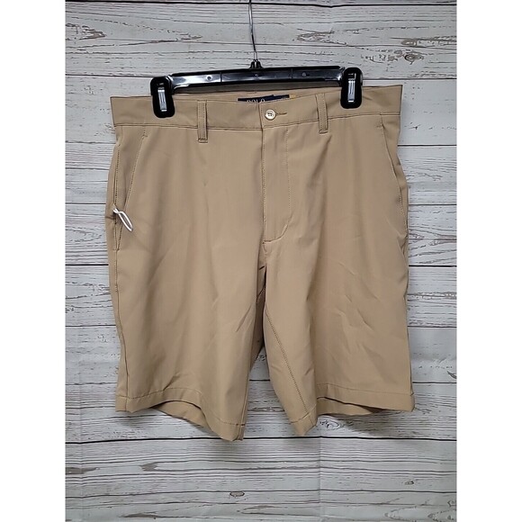 Polo Ralph Lauren Mens Size 30 Shorts Polyester Blend Stretch Tan‎ Athletic - Picture 1 of 11